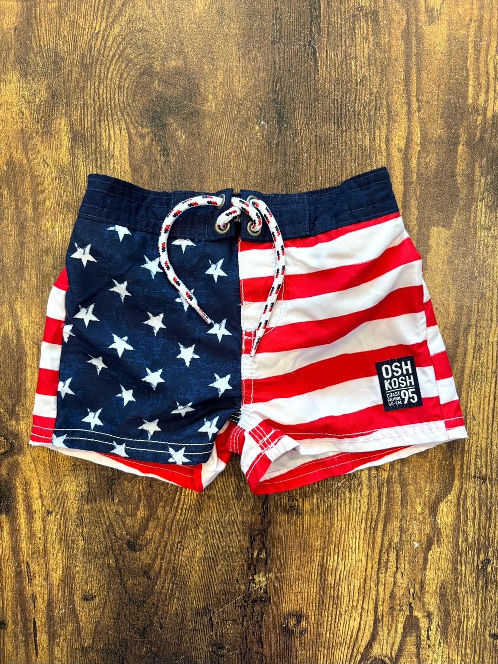 OshKosh B'gosh America Red White & Blue Baby Swim Trunks